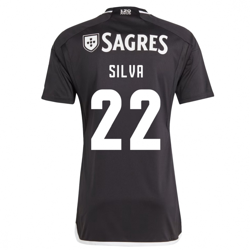 Kids Football Amelia Silva #22 Black Away Jersey 2023/24 T-Shirt Canada