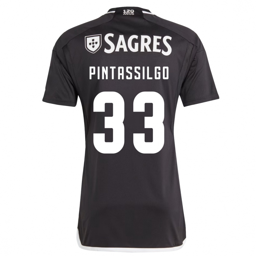 Kids Football Lara Pintassilgo #33 Black Away Jersey 2023/24 T-Shirt Canada