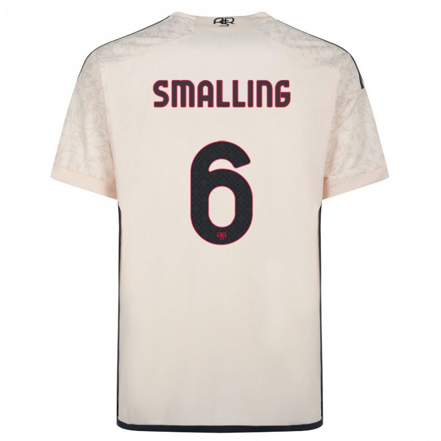 Kids Football Chris Smalling #6 Off-White Away Jersey 2023/24 T-Shirt Canada