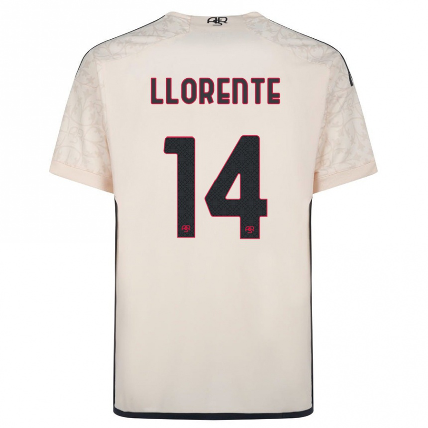 Kids Football Diego Llorente #14 Off-White Away Jersey 2023/24 T-Shirt Canada