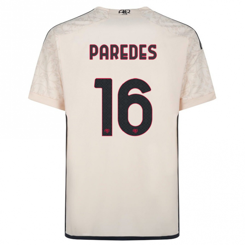 Kids Football Leandro Paredes #16 Off-White Away Jersey 2023/24 T-Shirt Canada