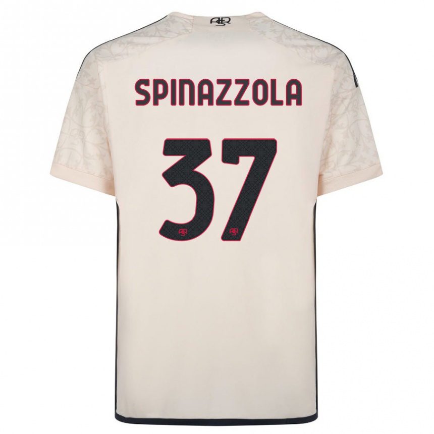 Enfant Football Maillot Leonardo Spinazzola #37 Blanc Cassé Tenues Extérieur 2023/24 Canada