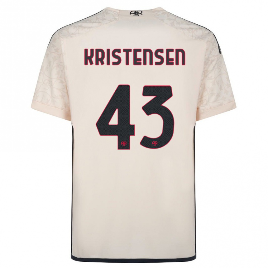 Enfant Football Maillot Rasmus Kristensen #43 Blanc Cassé Tenues Extérieur 2023/24 Canada