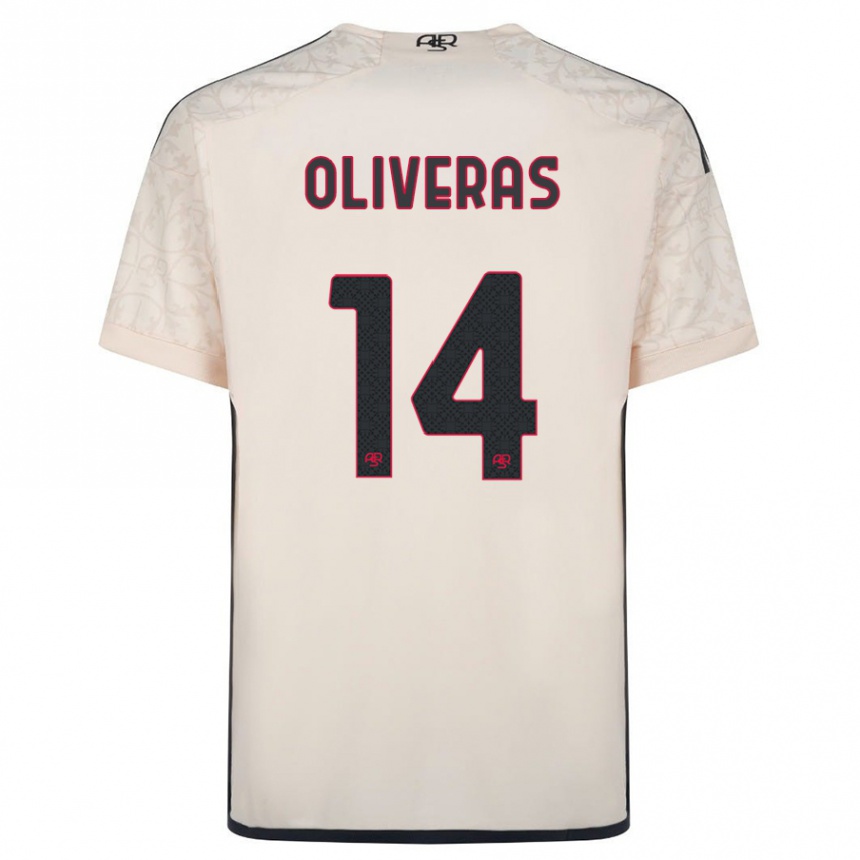 Kids Football Jan Oliveras #14 Off-White Away Jersey 2023/24 T-Shirt Canada