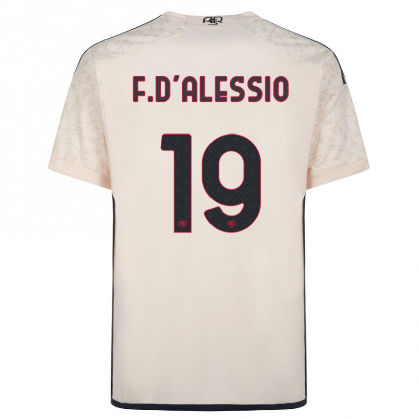 Kids Football Francesco D'alessio #19 Off-White Away Jersey 2023/24 T-Shirt Canada