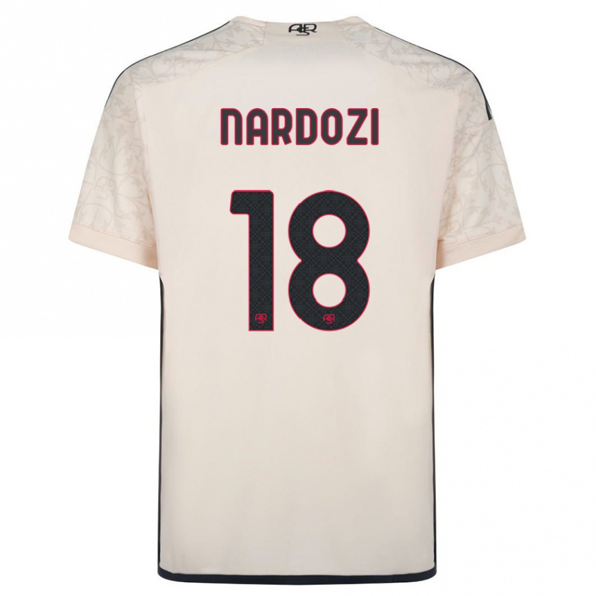 Kids Football Manuel Nardozi #18 Off-White Away Jersey 2023/24 T-Shirt Canada