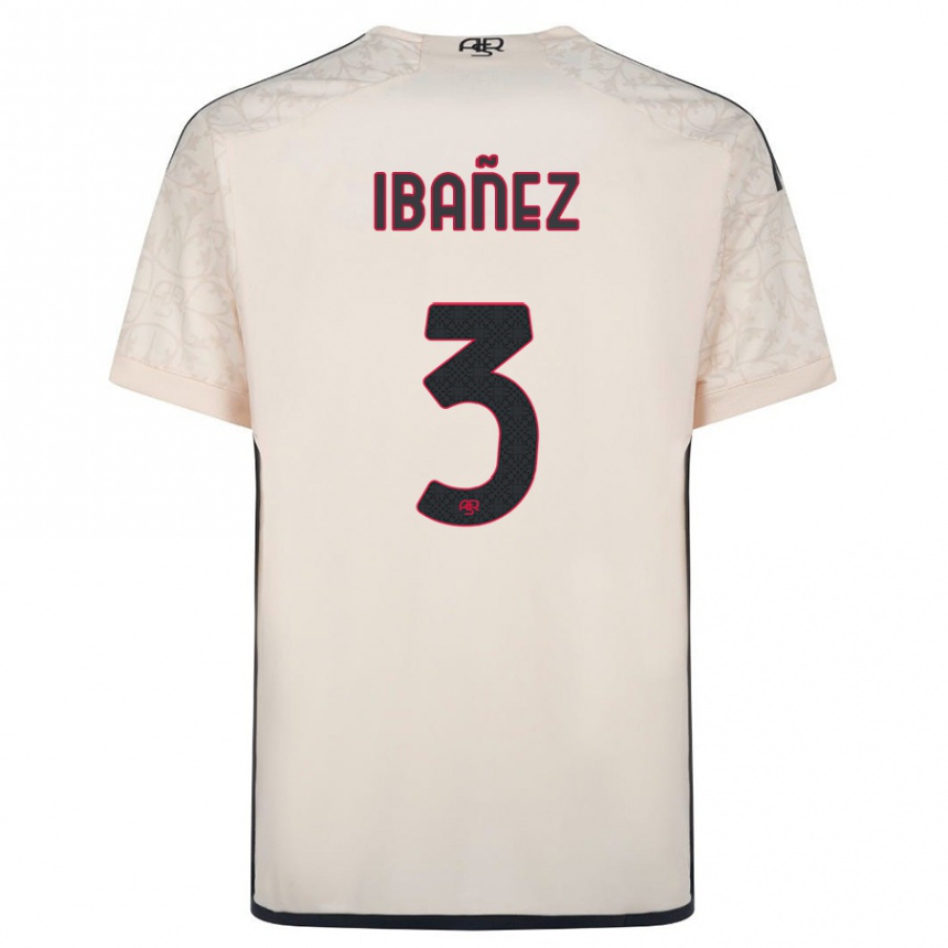 Kids Football Roger Ibanez #3 Off-White Away Jersey 2023/24 T-Shirt Canada