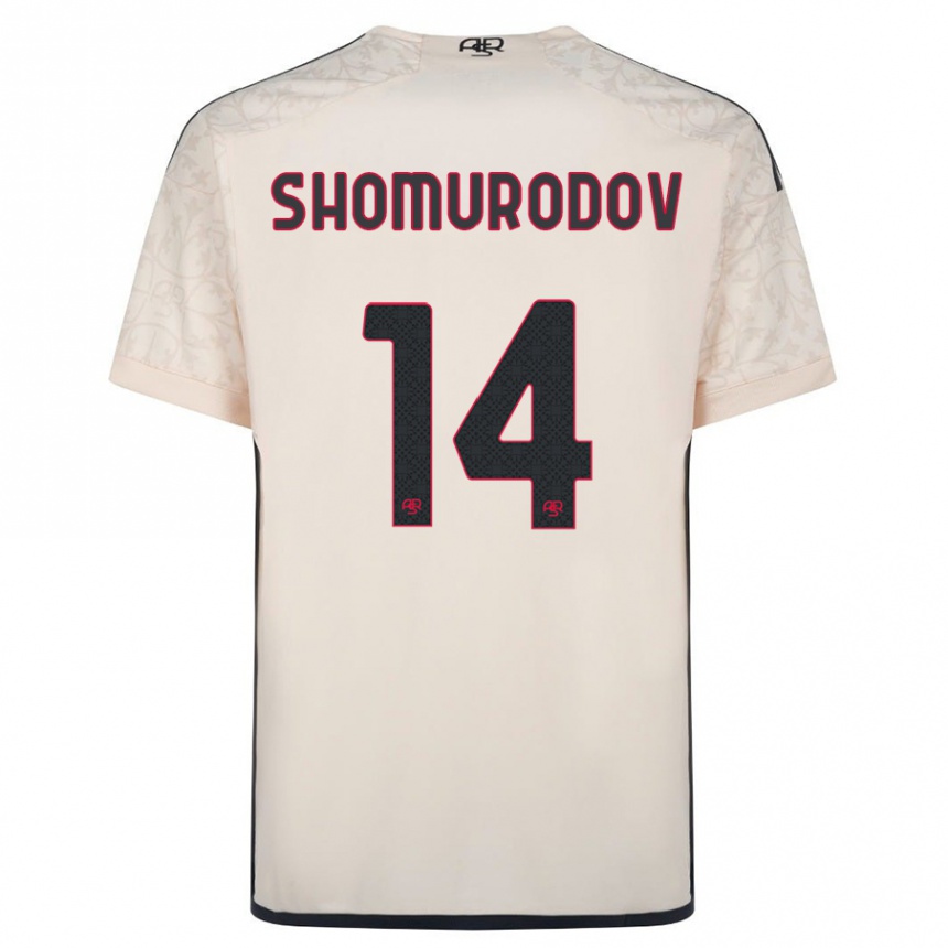 Kids Football Eldor Shomurodov #14 Off-White Away Jersey 2023/24 T-Shirt Canada