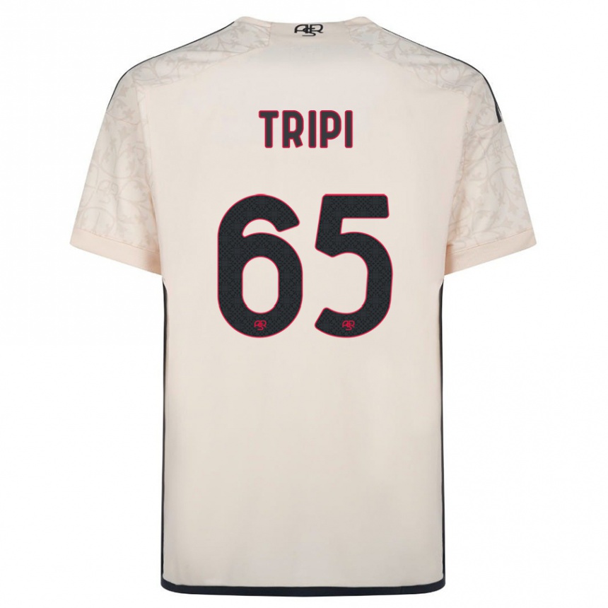 Kids Football Filippo Tripi #65 Off-White Away Jersey 2023/24 T-Shirt Canada