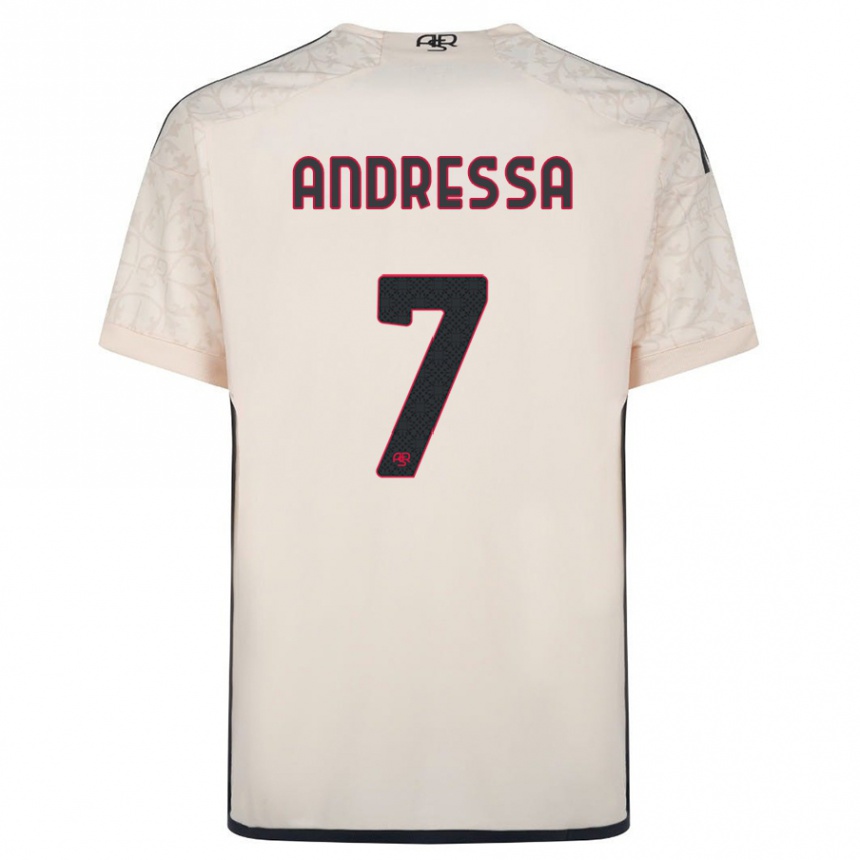 Kids Football Andressa #7 Off-White Away Jersey 2023/24 T-Shirt Canada