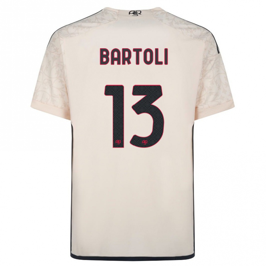 Kids Football Elisa Bartoli #13 Off-White Away Jersey 2023/24 T-Shirt Canada