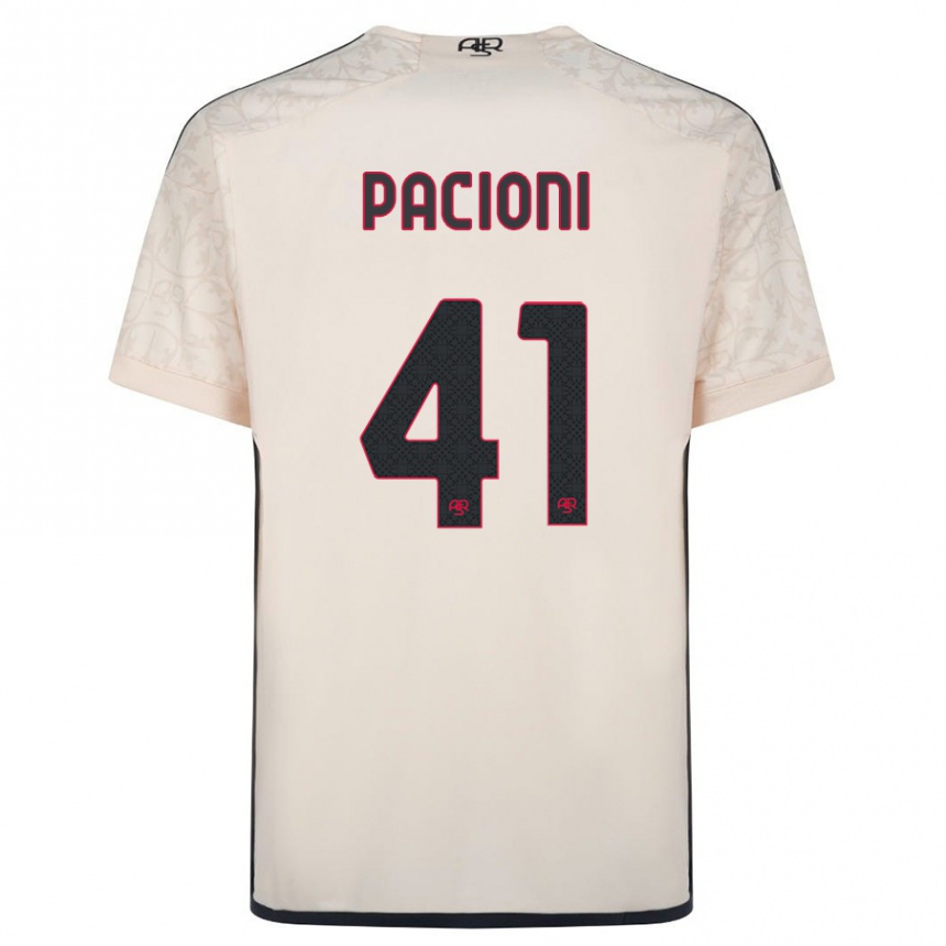 Kids Football Eleonora Pacioni #41 Off-White Away Jersey 2023/24 T-Shirt Canada