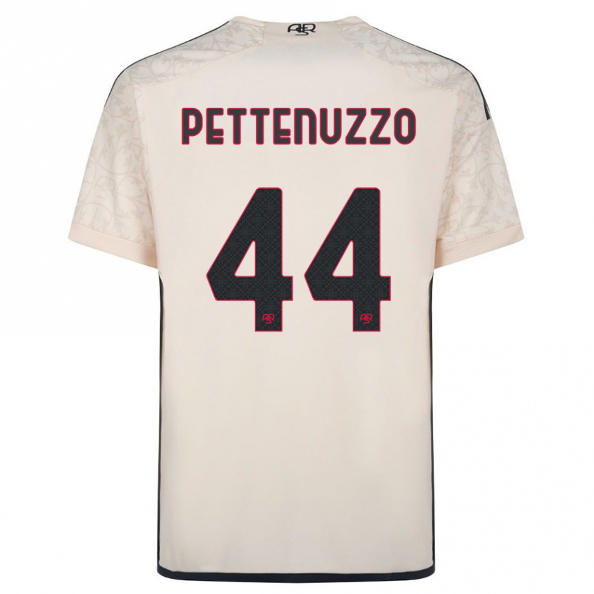 Kids Football Tecla Pettenuzzo #44 Off-White Away Jersey 2023/24 T-Shirt Canada