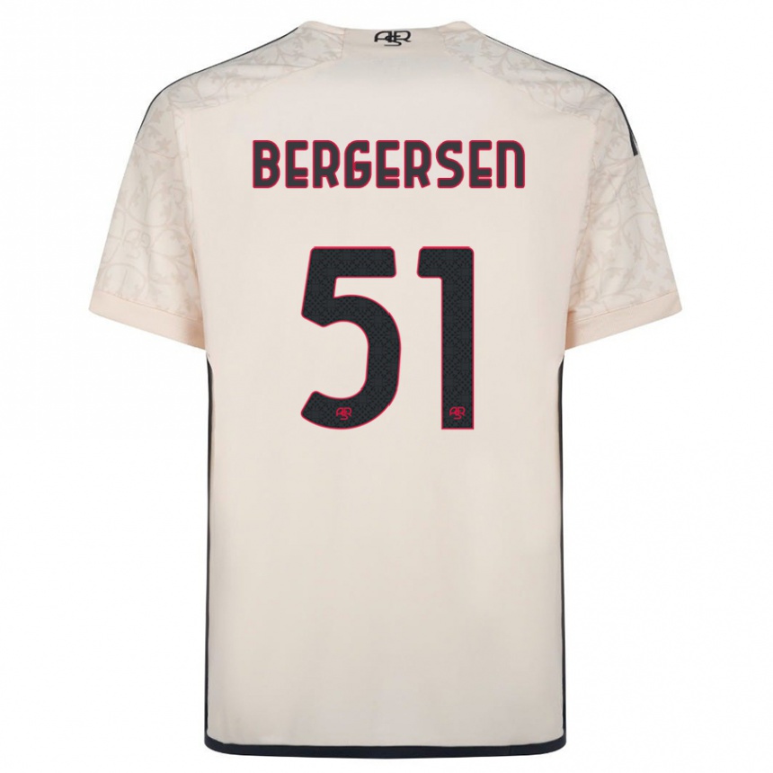 Kids Football Mina Bergersen #51 Off-White Away Jersey 2023/24 T-Shirt Canada