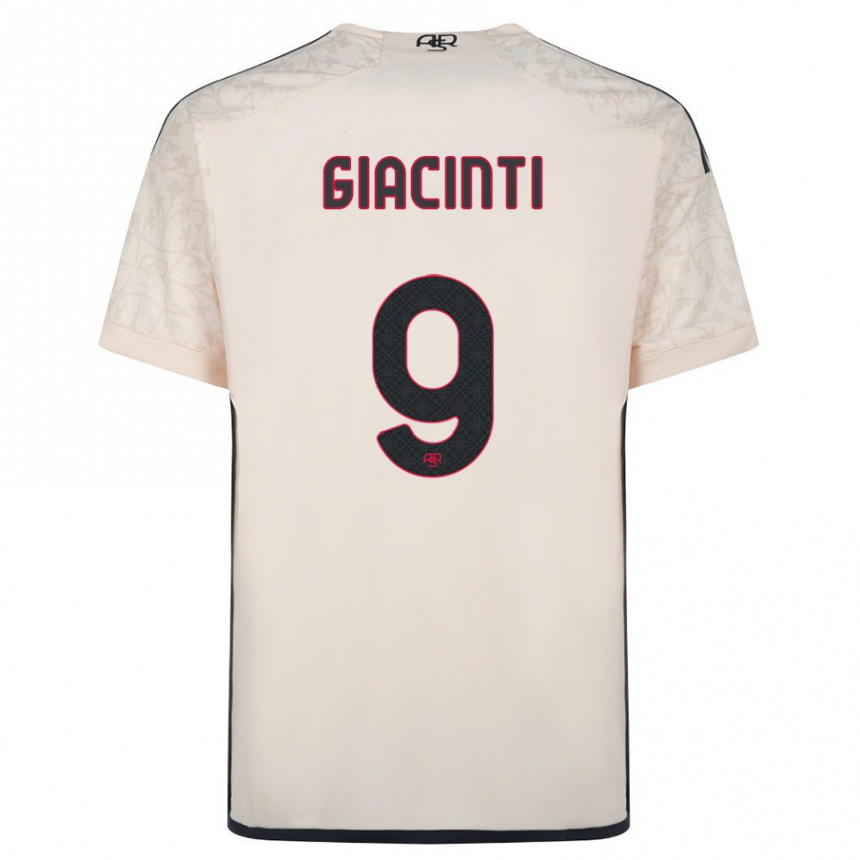 Kids Football Valentina Giacinti #9 Off-White Away Jersey 2023/24 T-Shirt Canada