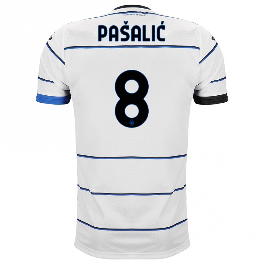 Kids Football Mario Pasalic #8 White Away Jersey 2023/24 T-Shirt Canada