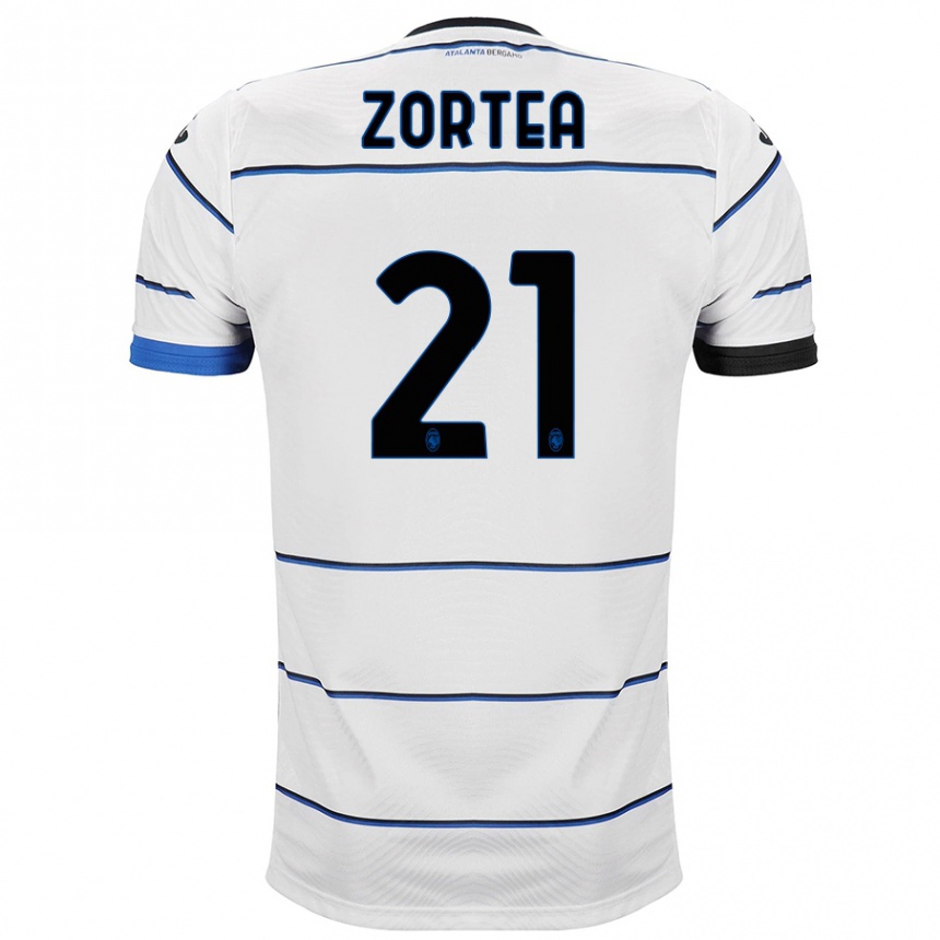 Kids Football Nadir Zortea #21 White Away Jersey 2023/24 T-Shirt Canada