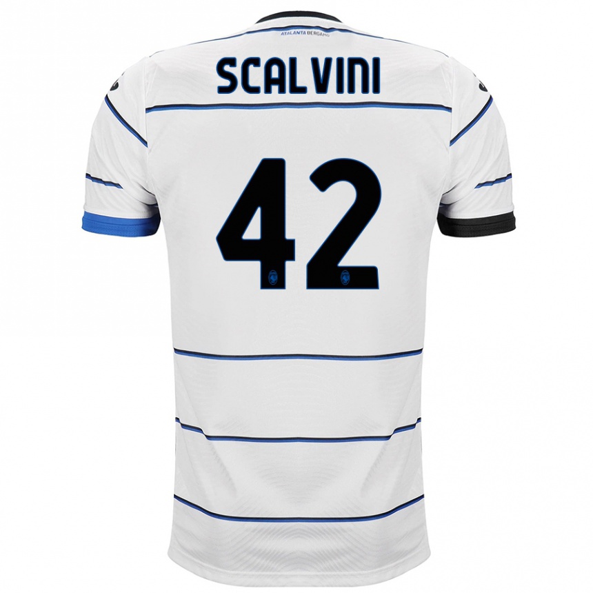 Kids Football Giorgio Scalvini #42 White Away Jersey 2023/24 T-Shirt Canada