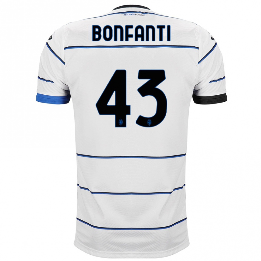 Kids Football Giovanni Bonfanti #43 White Away Jersey 2023/24 T-Shirt Canada