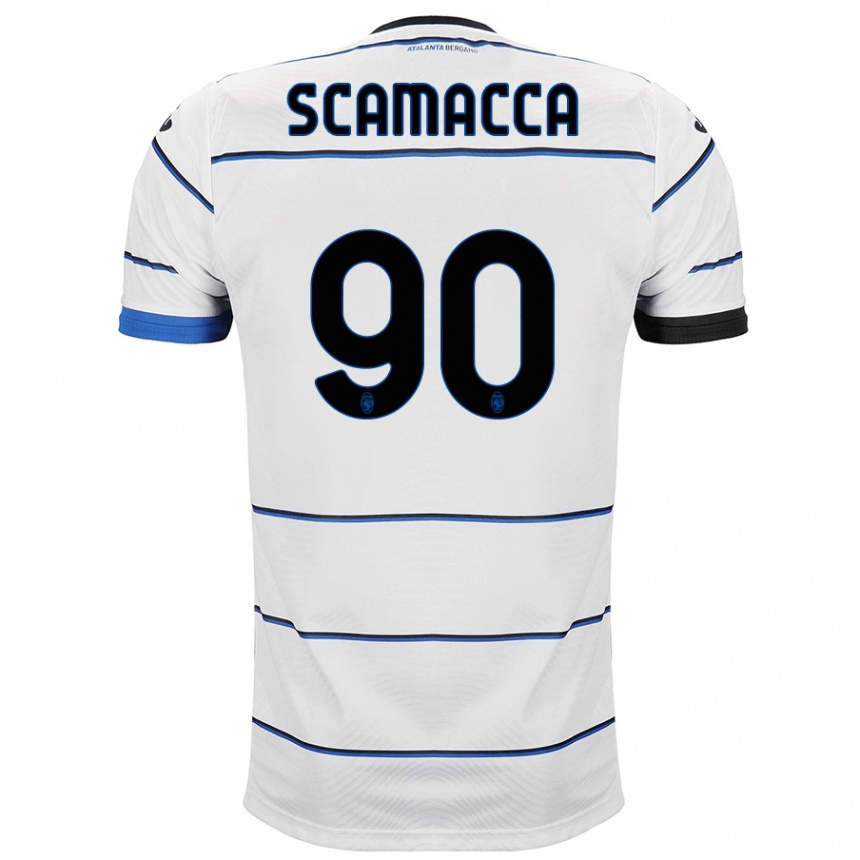 Enfant Football Maillot Gianluca Scamacca #90 Blanc Tenues Extérieur 2023/24 Canada