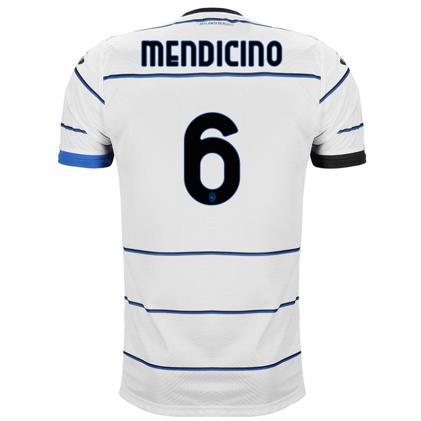 Kids Football Leonardo Mendicino #6 White Away Jersey 2023/24 T-Shirt Canada