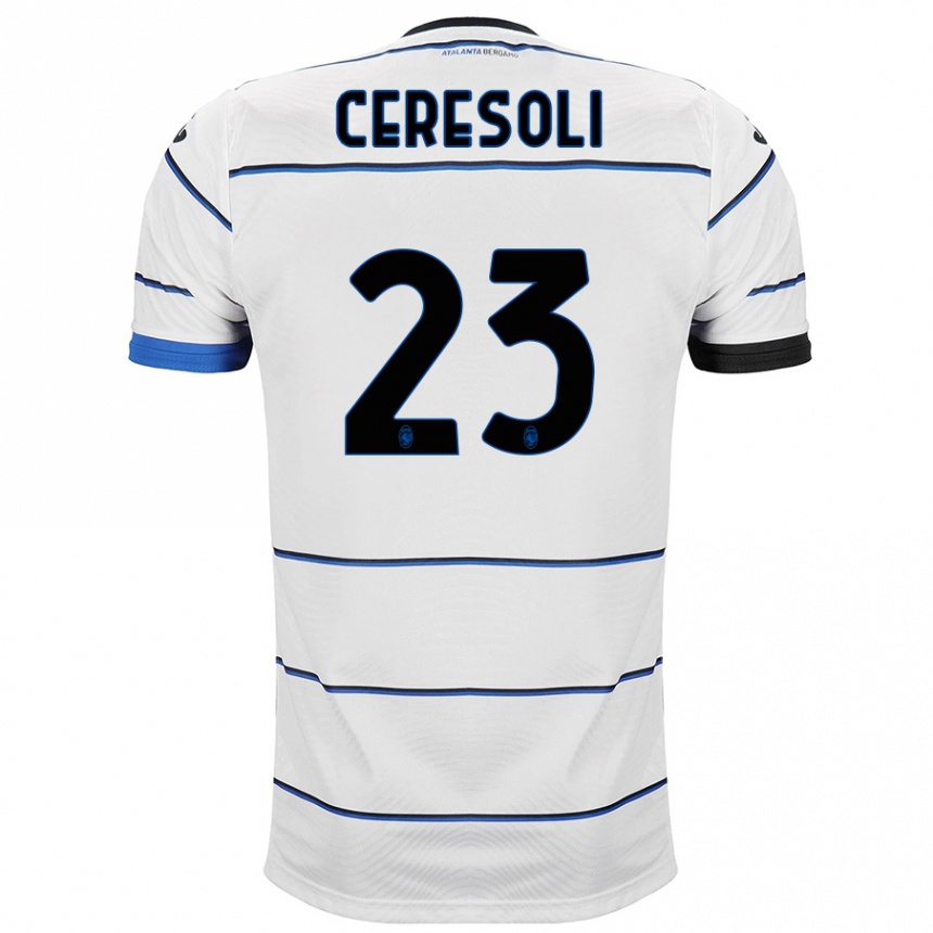 Enfant Football Maillot Andrea Ceresoli #23 Blanc Tenues Extérieur 2023/24 Canada