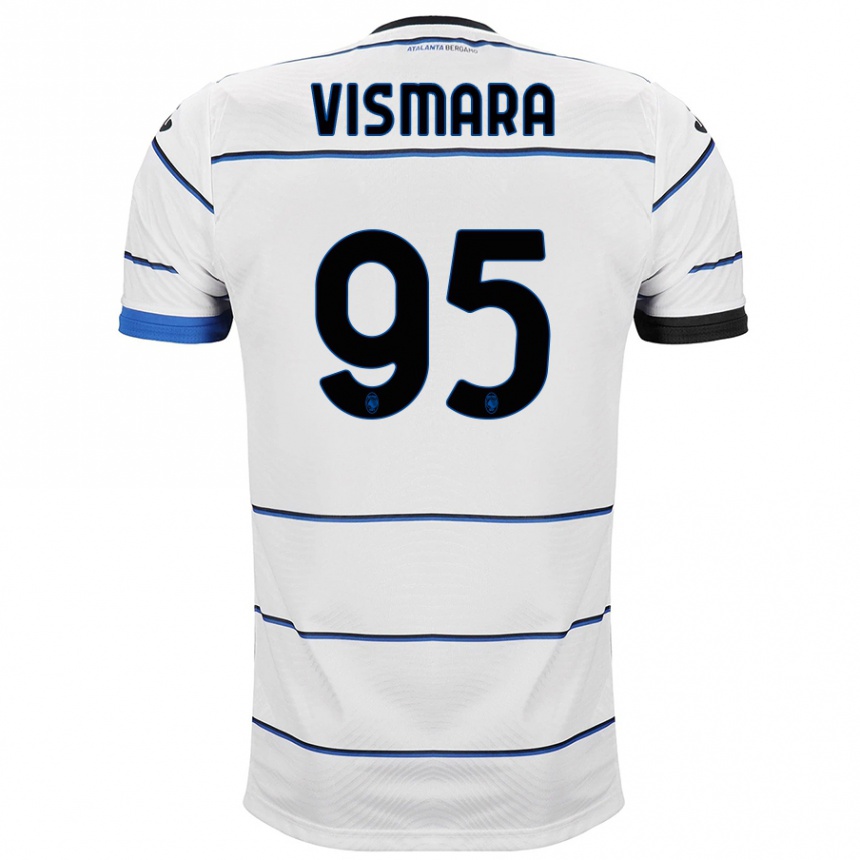 Kids Football Paolo Vismara #95 White Away Jersey 2023/24 T-Shirt Canada