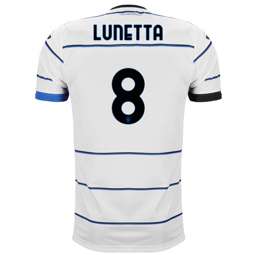 Kids Football Gabriel Lunetta #8 White Away Jersey 2023/24 T-Shirt Canada