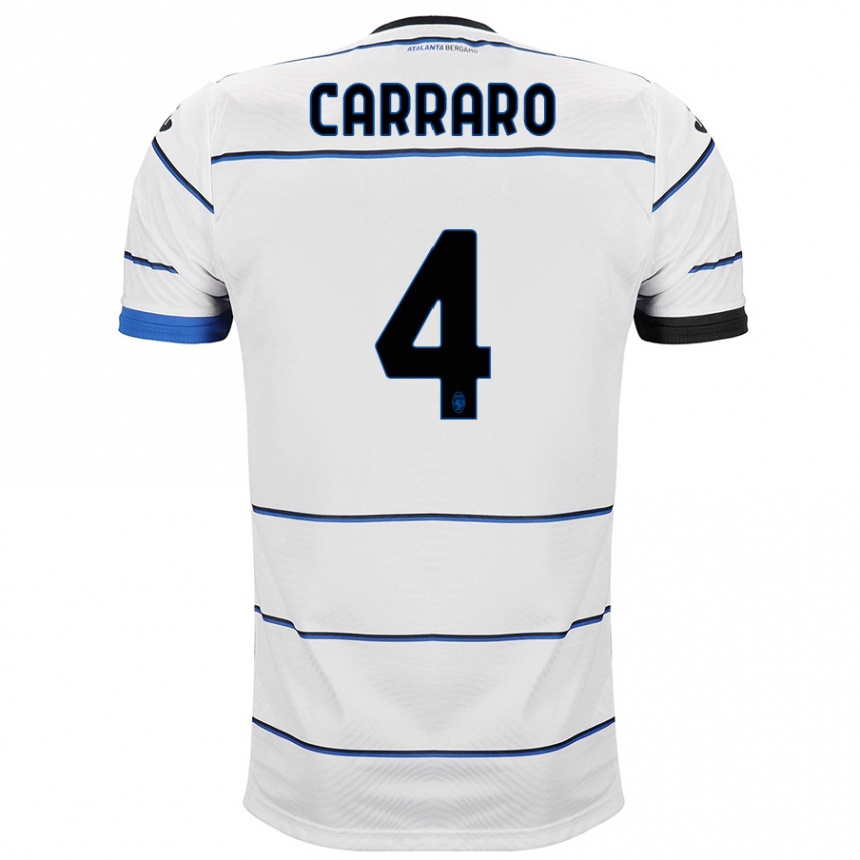 Enfant Football Maillot Marco Carraro #4 Blanc Tenues Extérieur 2023/24 Canada