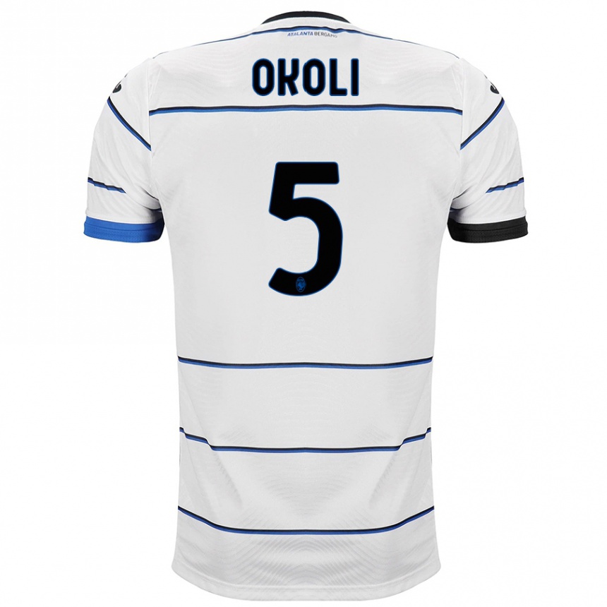 Enfant Football Maillot Caleb Okoli #5 Blanc Tenues Extérieur 2023/24 Canada