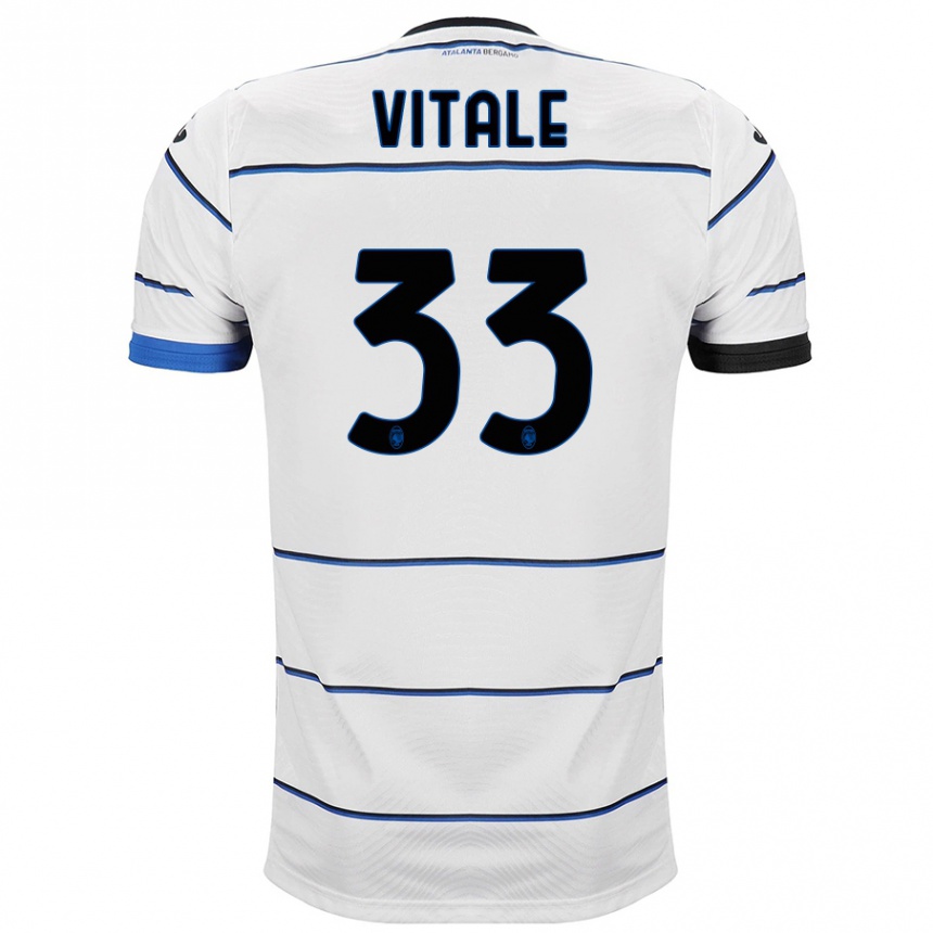 Kids Football Francesca Vitale #33 White Away Jersey 2023/24 T-Shirt Canada