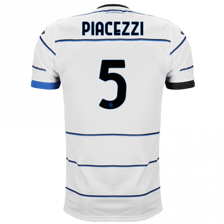 Kids Football Eleonora Piacezzi #5 White Away Jersey 2023/24 T-Shirt Canada