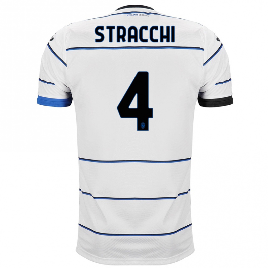 Kids Football Daniela Stracchi #4 White Away Jersey 2023/24 T-Shirt Canada