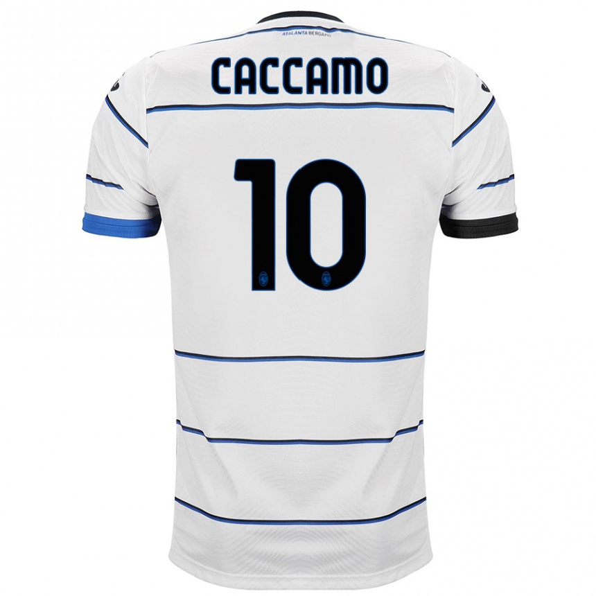 Kids Football Patrizia Caccamo #10 White Away Jersey 2023/24 T-Shirt Canada