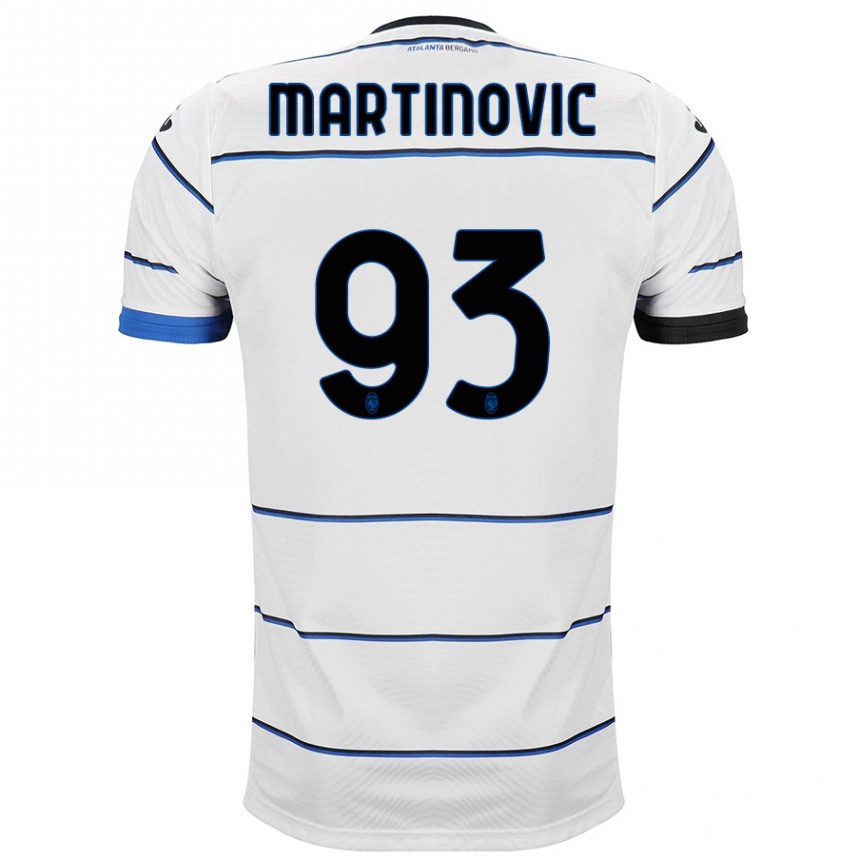 Kids Football Melania Martinovic #93 White Away Jersey 2023/24 T-Shirt Canada