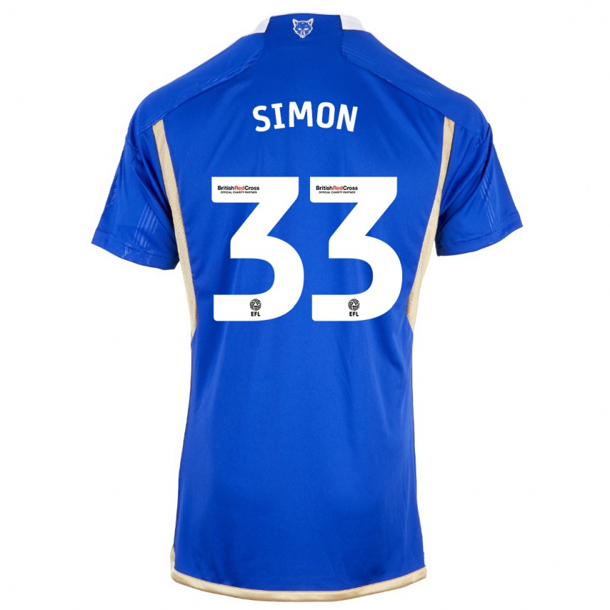 Men  Erin Simon #33 Royal Blue Home Jersey 2023/24 T-Shirt Canada