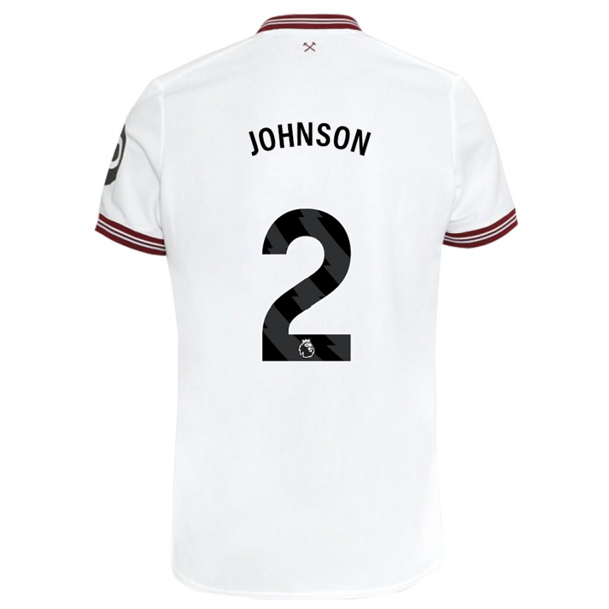 Men Football Ben Johnson #2 White Away Jersey 2023/24 T-Shirt Canada