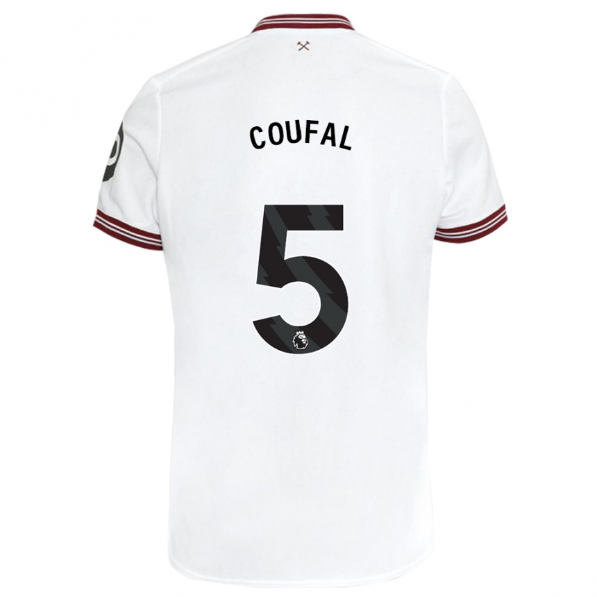 Men Football Vladimir Coufal #5 White Away Jersey 2023/24 T-Shirt Canada