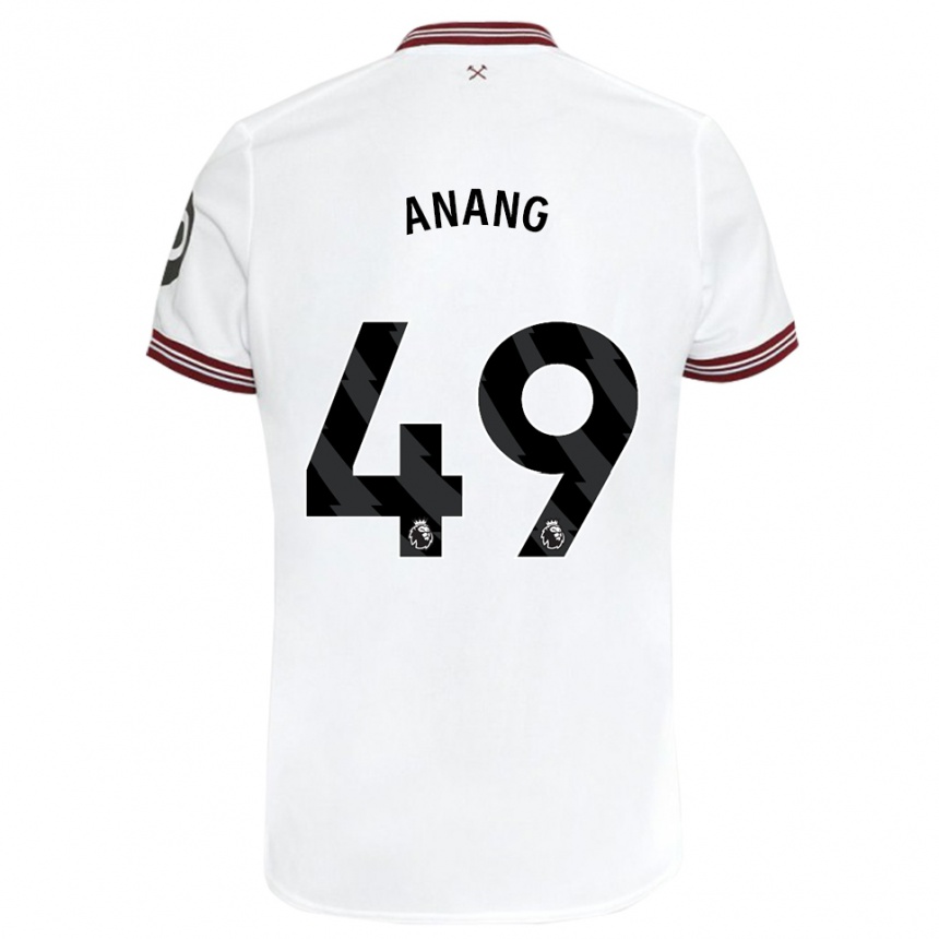 Men Football Joseph Anang #49 White Away Jersey 2023/24 T-Shirt Canada