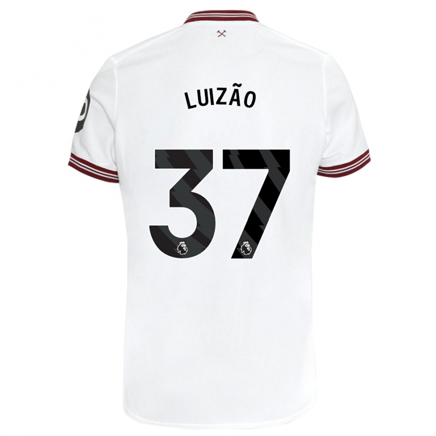 Men Football Luizão #37 White Away Jersey 2023/24 T-Shirt Canada