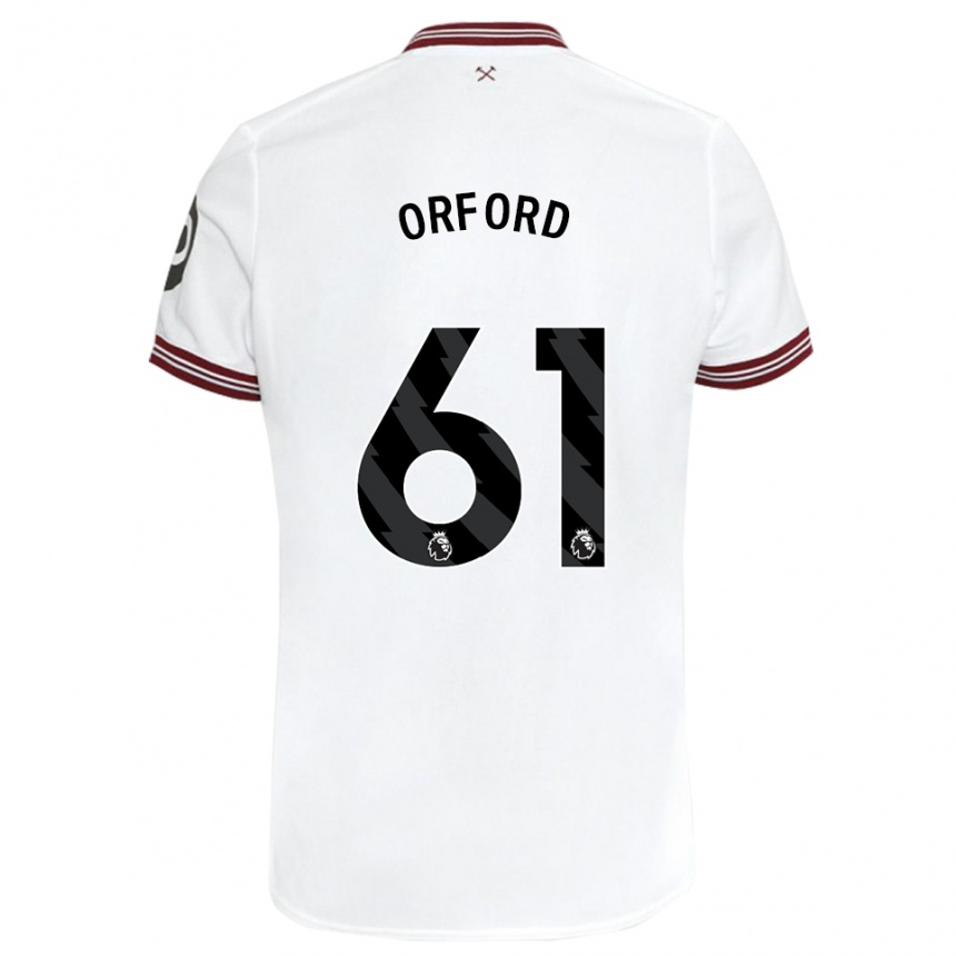 Men Football Lewis Orford #61 White Away Jersey 2023/24 T-Shirt Canada