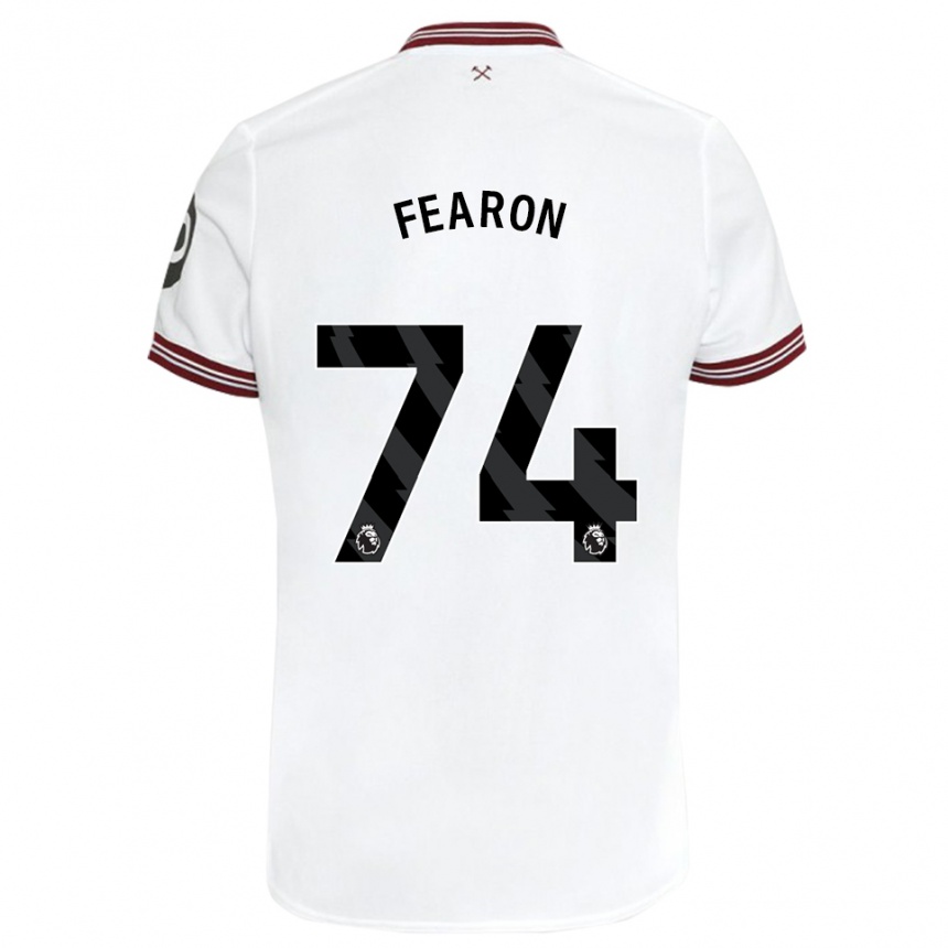 Men Football Preston Fearon #74 White Away Jersey 2023/24 T-Shirt Canada