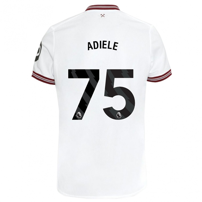 Men Football Emeka Adiele #75 White Away Jersey 2023/24 T-Shirt Canada