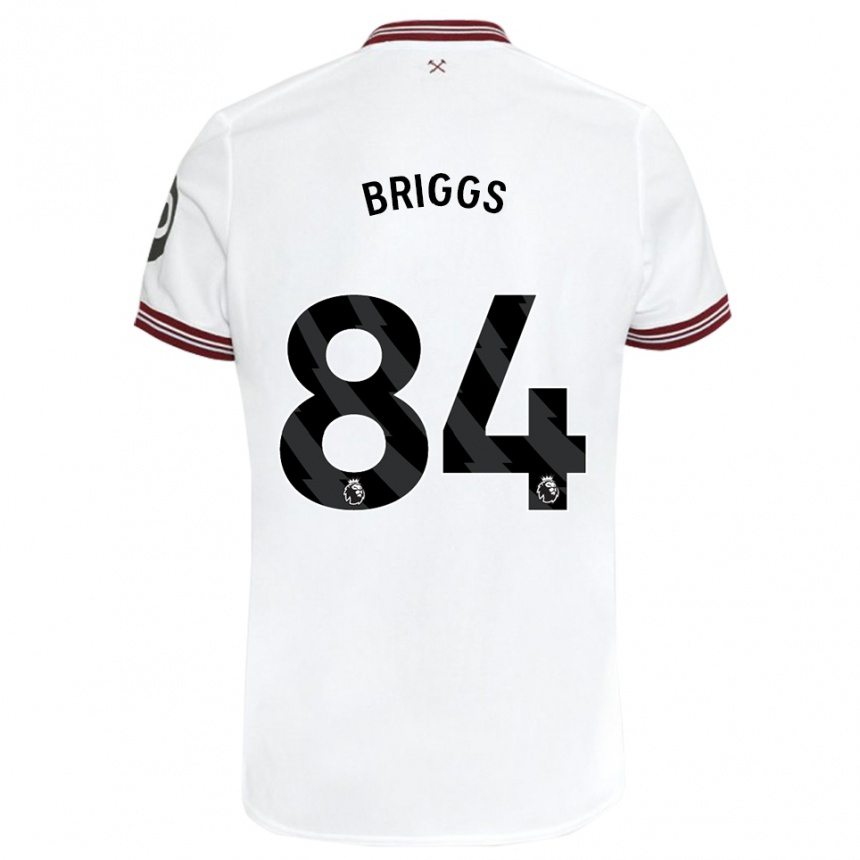 Men Football Josh Briggs #84 White Away Jersey 2023/24 T-Shirt Canada