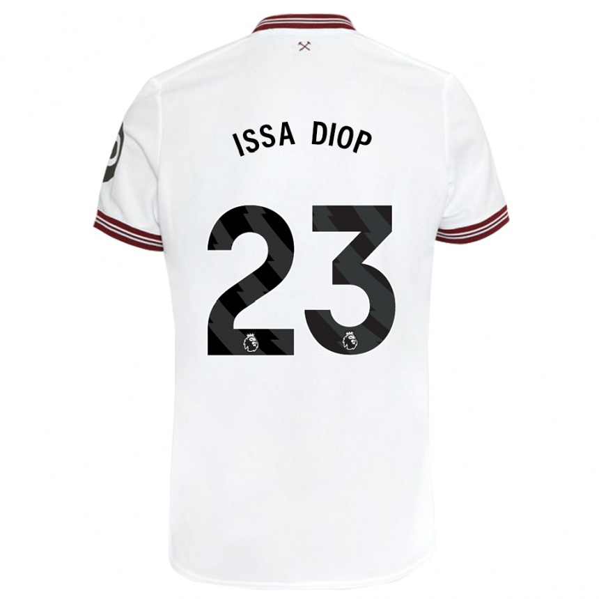 Men Football Issa Diop #23 White Away Jersey 2023/24 T-Shirt Canada