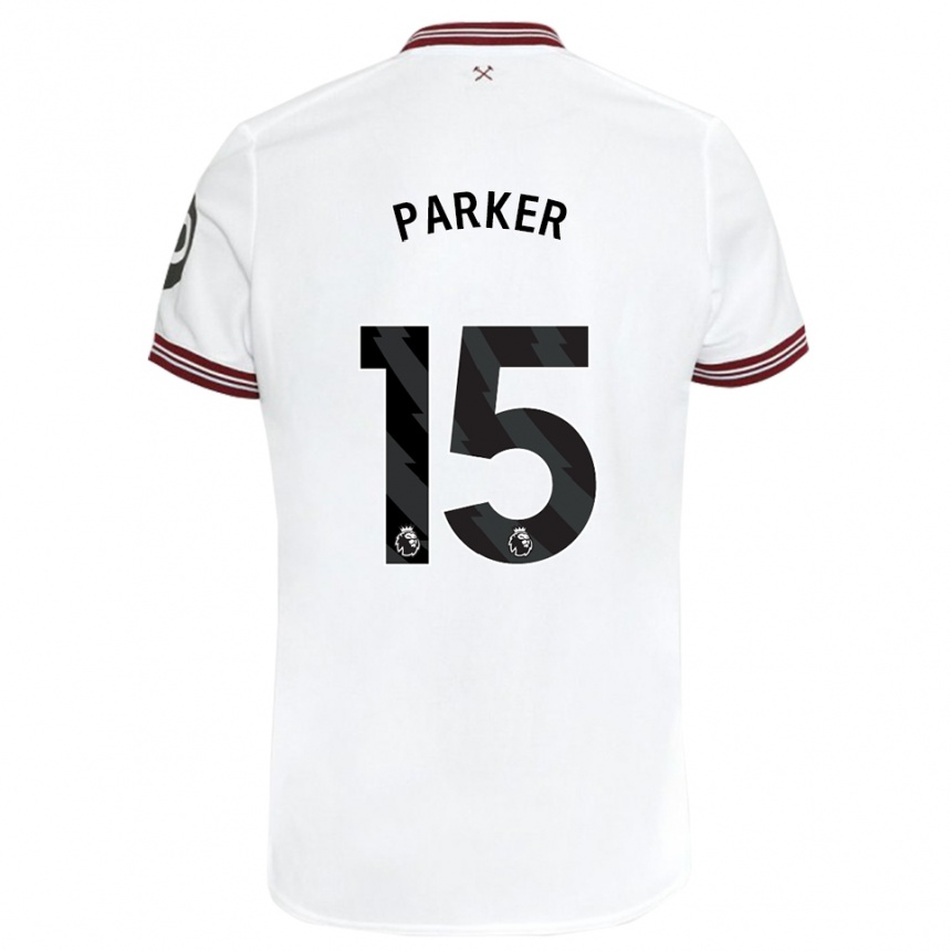 Men Football Lucy Parker #15 White Away Jersey 2023/24 T-Shirt Canada