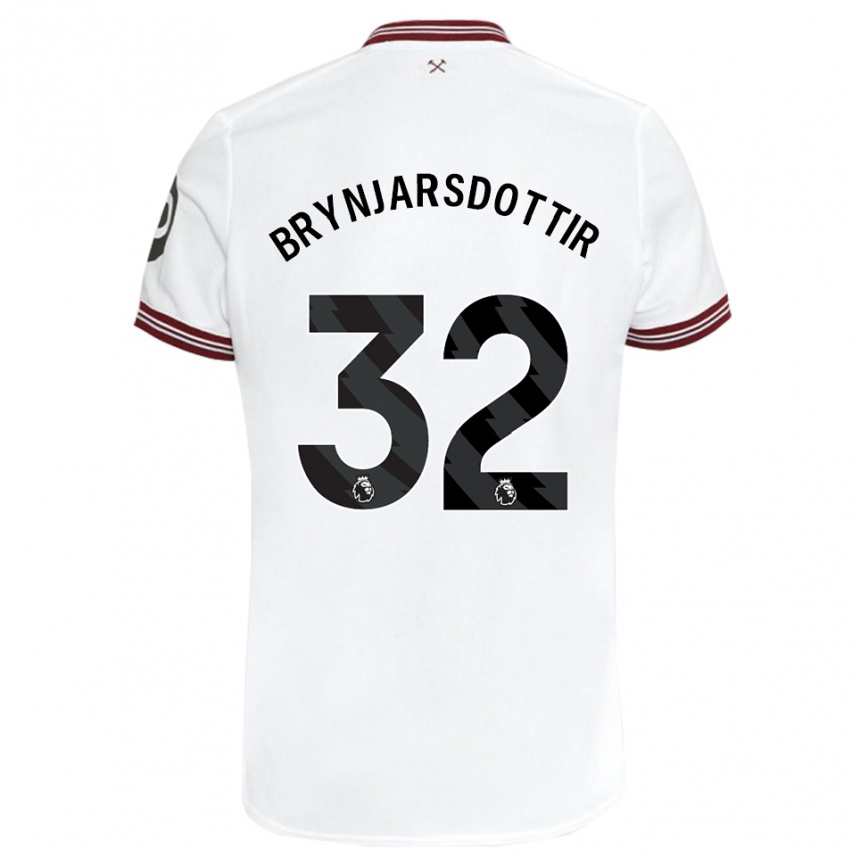 Men Football Dagny Brynjarsdottir #32 White Away Jersey 2023/24 T-Shirt Canada