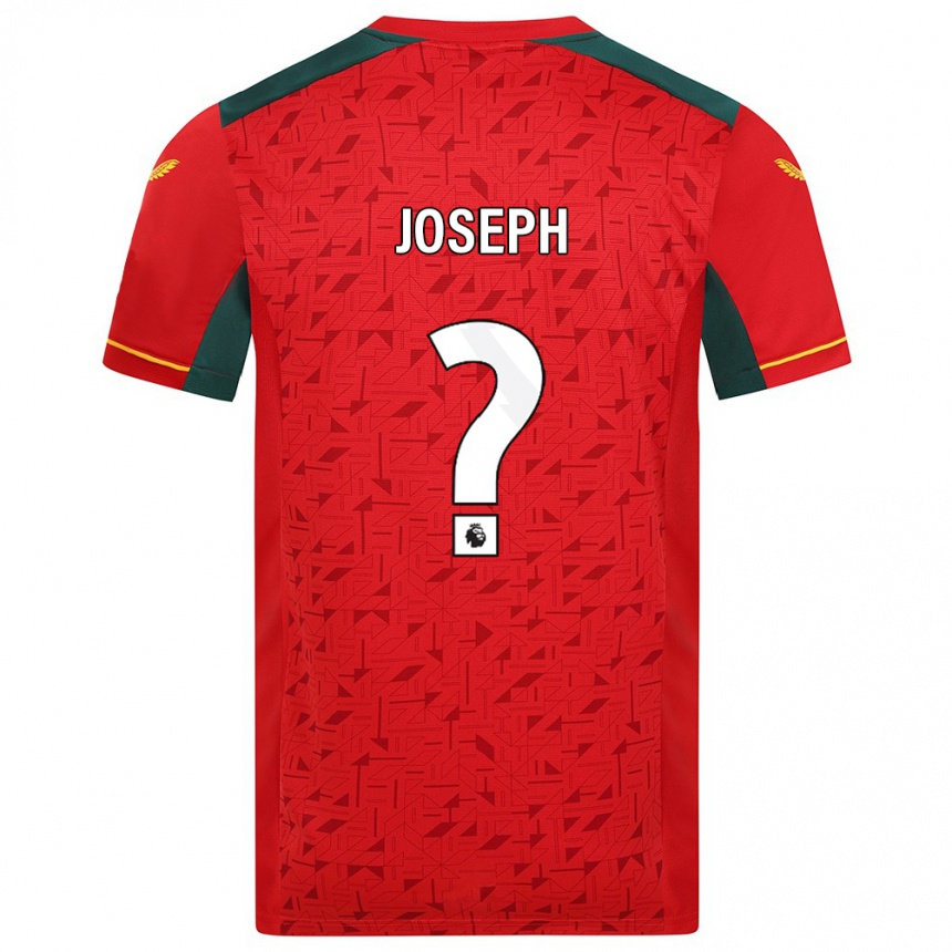 Men Football Joseph Joseph #0 Red Away Jersey 2023/24 T-Shirt Canada