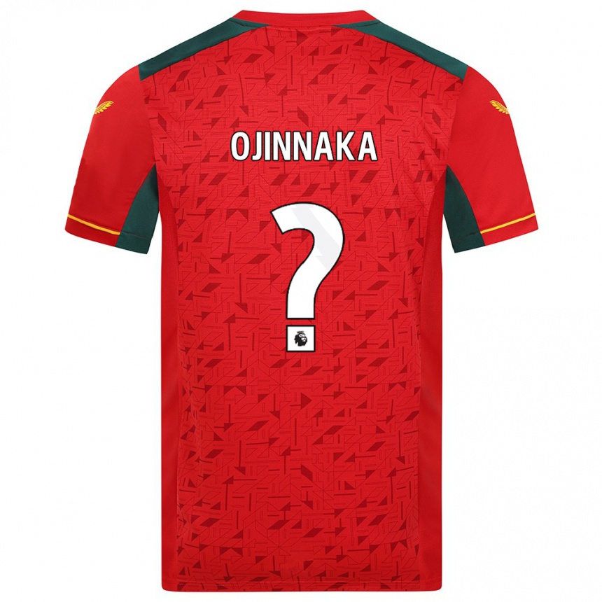 Men Football Temple Ojinnaka #0 Red Away Jersey 2023/24 T-Shirt Canada