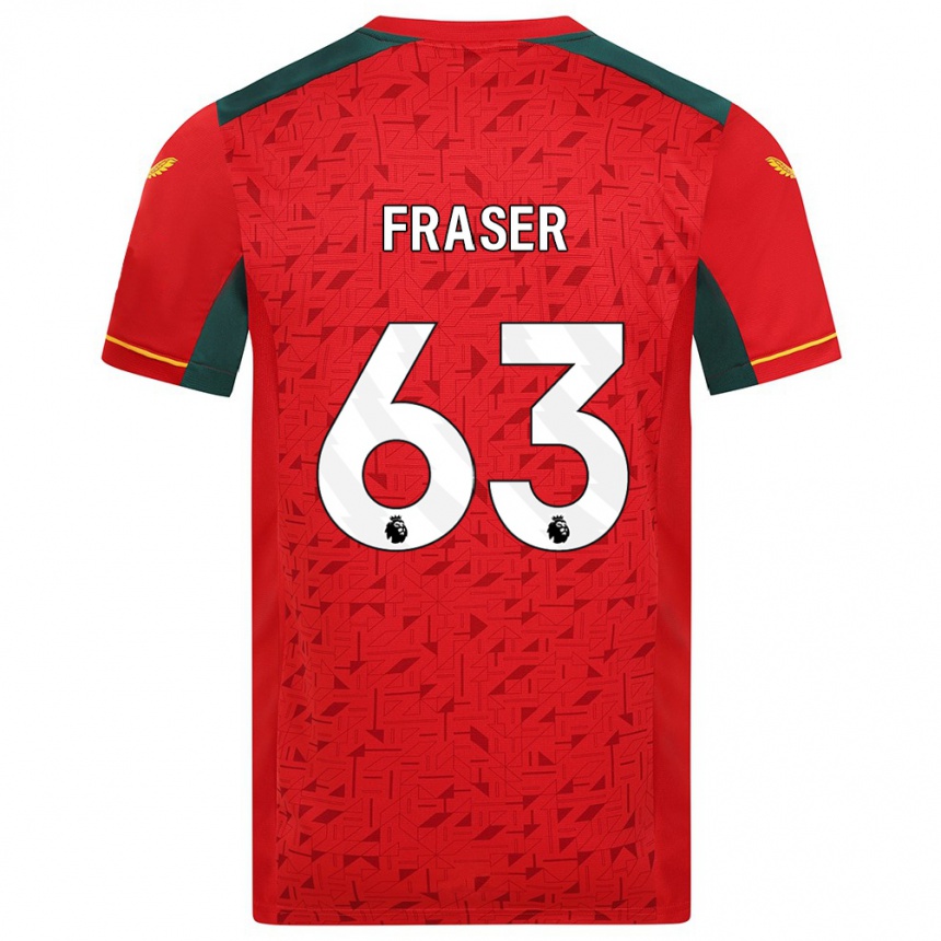 Men Football Nathan Fraser #63 Red Away Jersey 2023/24 T-Shirt Canada